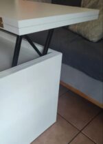 Mesa ratona elevable y extensible para guardar 2 puff de 40x40 (no viene con puff) - Image 2